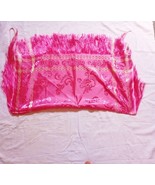 Pink Amazigh Scarf Women Moroccan Berber Tuareg Ethnic Tribes Turban Nomad White - $32.00