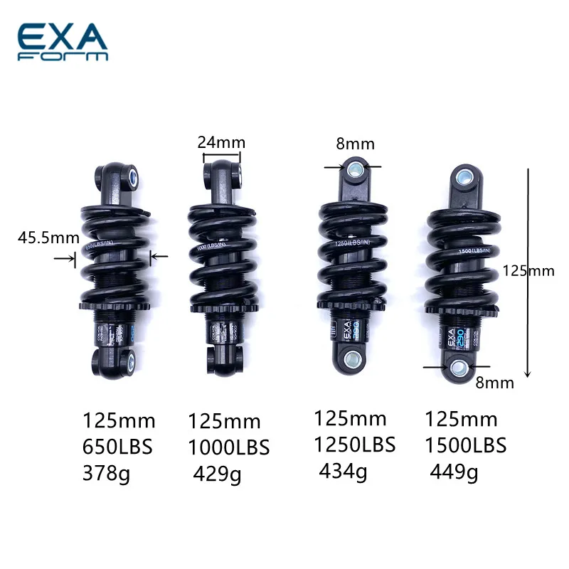 KS Bike Shock Absorber Rear Shock 165 190 mm for Downhill CX MTB EXA Form 290 Mo - $183.13