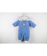Vintage 70s 80s Baby Toddler Size 24M Snowman Hooded Quilted Snowsuit Ja... - $46.11 CAD