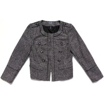 White House Black Market Blazer Jacket women 10 tweed boucle black white... - £23.59 GBP