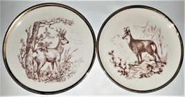 Schumann Germany 95 ~ Set of 2 ~ Gold Rim ~ Elks - $11.70 CAD