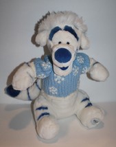 Disney Store White Blue Snowflake Tigger 14&quot; Plush Winnie the Pooh Stuffed Toy - £15.46 GBP