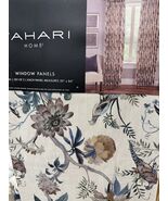 Tahari Pheasant Bird Floral Prints Two Back Tab Window Panels  50” x 84”... - $1,285.56 MXN