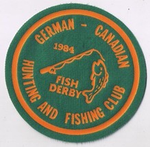 German Canadian Hunting &amp; Fishing Club 1984 Sew On Patch 4 1/2&quot; Diameter - $9.89