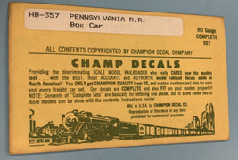 Vintage HB 357 Pennsylvania R R Box Car Model Train Decals Bronze Gold - £7.76 GBP