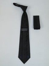 Men's Woven Tie Hankie Set J.Valintin Private Collection R93 Black Shadow Floral image 2