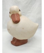 White Ceramic Duck Yard Nature Decor 6&quot; X 5&quot; X 7&quot; - $15.83
