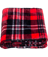 Flannel Fleece Throw Blanket 50 × 60 Inches, All Season Plaid - £23.97 GBP
