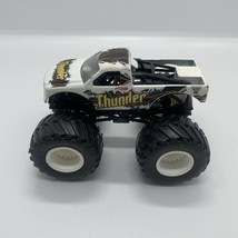 Hot Wheels Monster Jam White &quot;THUNDER 4x4&quot; MUD Monster Truck 1:64 - $6.58