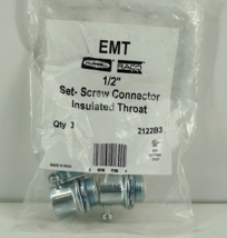 Hubbell Raco 2122B3 EMT Set-Screw Insulated Connector 1/2&quot; Trade Size (3... - $7.43