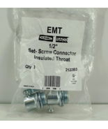 Hubbell Raco 2122B3 EMT Set-Screw Insulated Connector 1/2&quot; Trade Size (3... - $10.19 CAD