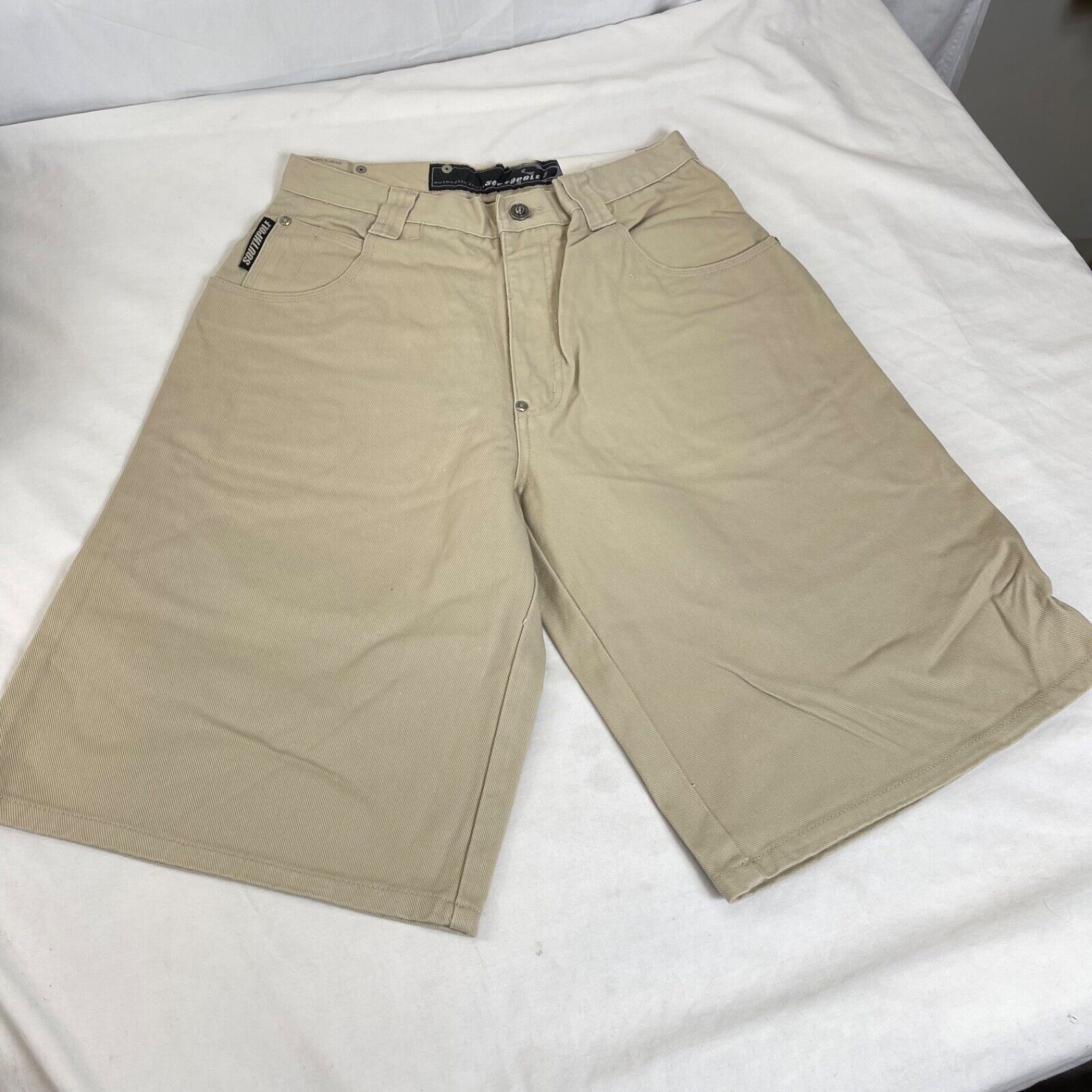 Primary image for NWT - SOUTHPOLE Carpenter Khaki Tan Denim Jeans Shorts - Baggy