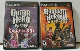 Guitar Hero 3 Legends of Rock &amp; Encore Rocks The 80s PlayStation 2 Activ... - $32.55