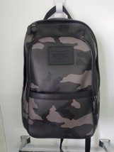 COACH Backpack LEATHER Black /Camo RETRO DESIGNER 5 Pocket Pristine Full... - £230.96 GBP