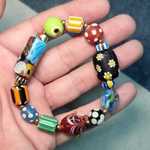 Vintage african venetian style glass beads bracelet #br7Gift - $490.64 MXN
