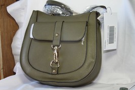 Purse (new) JUSTFAB - CROSSBODY, PATRICK, OLIVE W/ ADJ STRAP, INSIDE POC... - $45.85