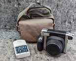 Fuji Instax Wide 300 Instant Film Black Silver Camera Bundle, Bag, Batte... - $109.99