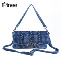 iPinee  new retro women messenger bags small shoulder bag high quality Denim tot - £39.00 GBP
