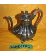 Antique Old English Melon Community Plate Silver Metal Teapot - £97.33 GBP