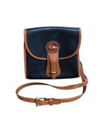 Vintage Dooney &amp; Bourke Black Tan Pebbled Leather Crossbody Bag Purse - $45.00