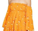 FREE PEOPLE We The Free Damen Top Lana Schulterfrei Golden Orange Größe XS - $46.88