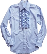 Dumb and Dumber Ruffled Tuxedo Shirt (2X, Blue) - £55.74 GBP+
