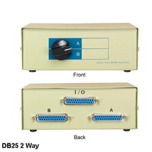 Kentek DB25 Manual Data Switch Two Way Rotary Dail Type PC Printer Data ... - $74.99