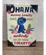 Disney Pop Creations Lilo &amp; Stitch Ohana Means Family Wall Decor KG JD - $181.34 MXN