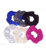 Hair Scrunchie Sequin Dots Fabric Scrunchies by Sherry Sparkle Dancers 2... - £6.03 GBP