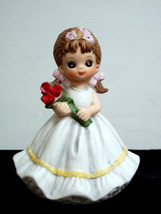 Vintage 1974 George Good Josef Original &#39;Girl with Roses&#39; Figurine  Esta... - $9.99