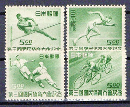 Japan 418-421 MNH Sports Games Swimming Bicycle Racers Baseball ZAYIX 0124S0114 - £18.02 GBP