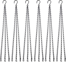 Flower Pot Chain 24 Inch Hanging Flower Basket Galvanized Replacement Chain 3 Po - £19.14 GBP