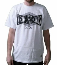 KR3W X Crooks &amp; Castillos Colab Union Clan Mediana Blanco Camiseta Nwt - $18.01