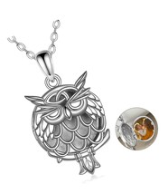 Owl Locket/Cremation Necklace That Holds Pictures - $131.88