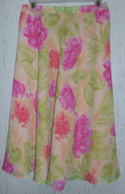 New! Womens Coldwater Creek Floral Print Lined Full Skirt Size Pm Beautiful! - £20.19 GBP