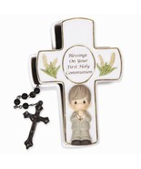 Precious Moments Blessings First Holy Communion Boy Rosary Box - $45.06