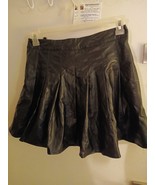 Shein, poly leather, black lined mini skirt, size L - $24.69 CAD