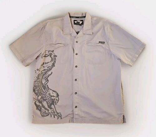 Harley Davidson Button Shirt Short Sleeve Side Screaming Eagle Mens Size... - $24.70