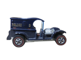 Vintage 1969 Mattel Hot Wheels Redline Enamel Blue Police Paddy Wagon - $34.60