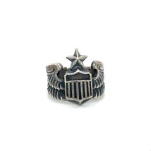 Vintage Sterling Signed Amico WWII USA AF Air Force Senior Command Ring 6 3/4 - £66.19 GBP
