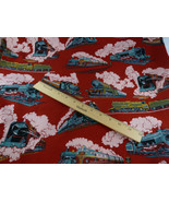Train “Double E” Alexander Henry 2002 Cotton Quilt Fabric red 4+ yards - £46.92 GBP