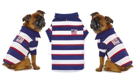 Patriotic Pooch SPF40 Polo Dog Shirt - Red White &amp; Blue Stars &amp; Stripes ... - £14.70 GBP+