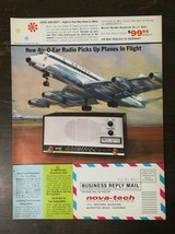 Vintage 1960 Air-O-Ear Aircraft Airplane Receiver Radio Full Page Origin... - £5.20 GBP