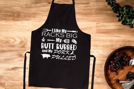 Racks Big - Butt Rubbed - Pork Pulled BBQ Apron - £20.91 GBP