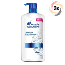 3x Bottles Head & Shoulders Limpieza Renovadora Renewing Cleanse Shampoo | 1L - £37.99 GBP