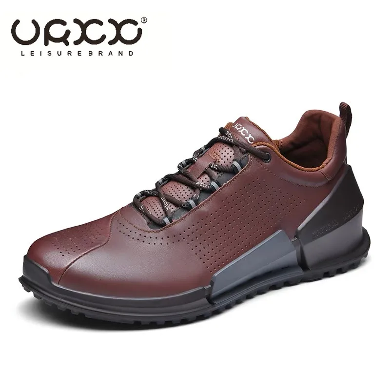Men Shoes High-end Genuine Leather Outdoor Casual Sneakers Non-slip Shoe... - $120.76