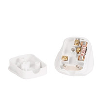 13A 3 Pin UK Fused Mains Plug Top - White plugs Household spare plug 13 Amps - £2.72 GBP+