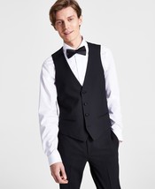 Bar Iii Men&#39;s Slim-Fit Faille-Trim Tuxedo Vest, - Black - $26.00