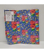 Happy 40th Birthday Adult Designer Greetings Gift Wrap Paper 8 Sq. Ft. Blue - $14.78 CAD