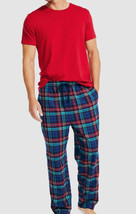$49 Nautica Men&#39;s Red Classic Solid T-Shirt Plaid Flannel Pajama Set Siz... - $463.05 MXN